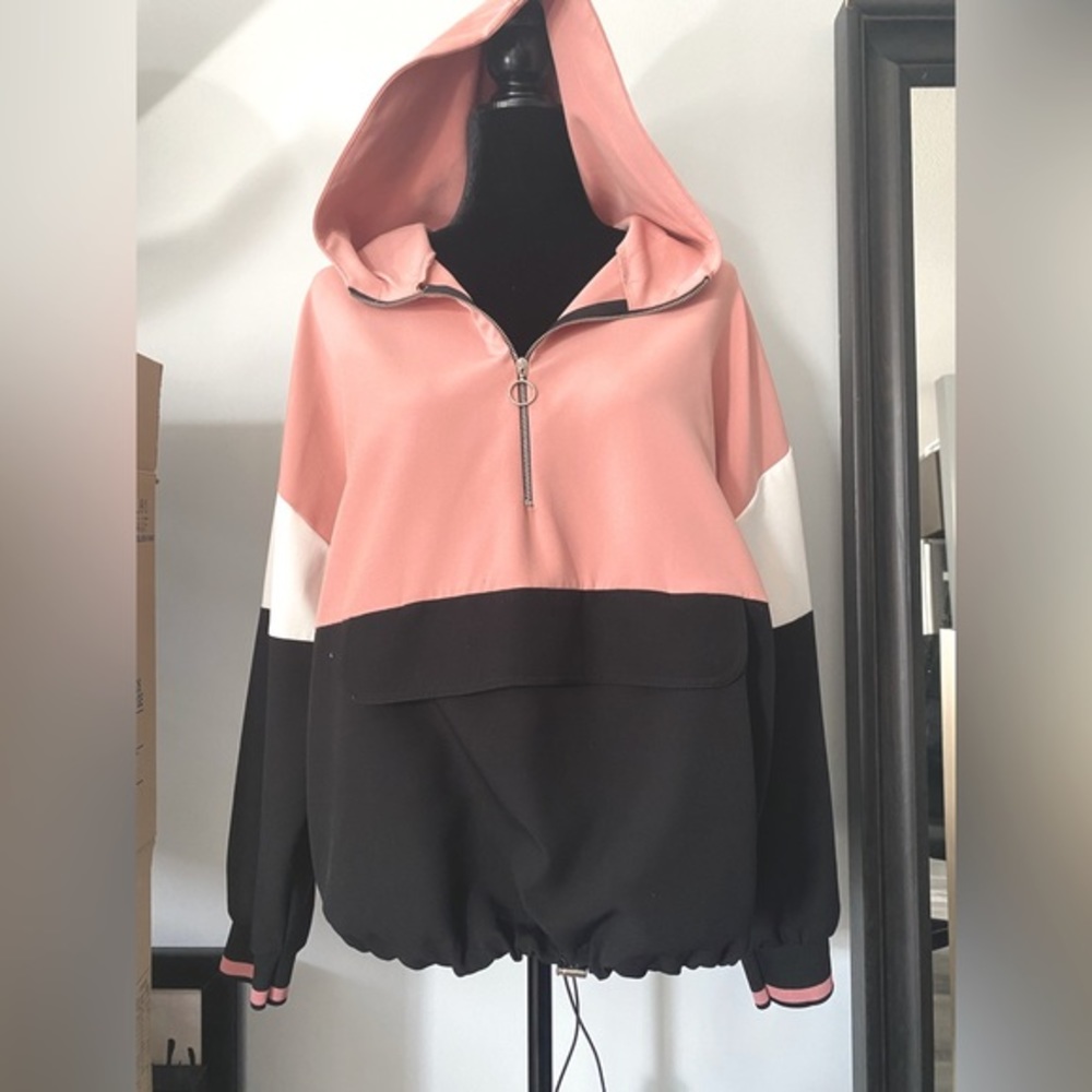 Pink, black Zara hoodie